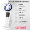 Мікрострумовий массажер для обличчя AIMED SkinLift Pro Anti-Aging з функцією RF Lifting, Hot&Cold компресом, EMS та LED світлотерапією колір білий