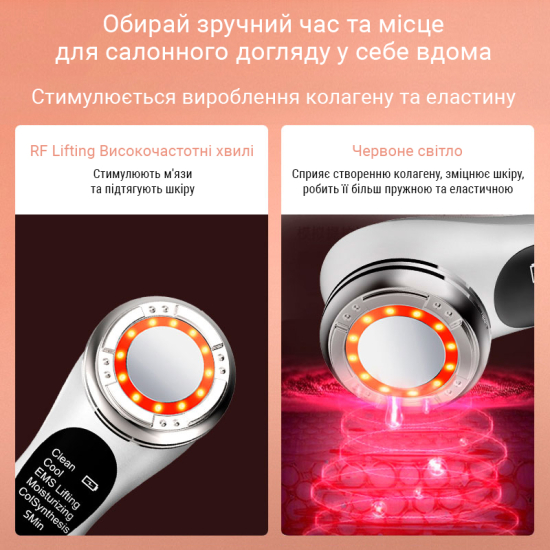 Мікрострумовий EMS масажер для обличчя AIMED Skin RF Lifting для фототерапії