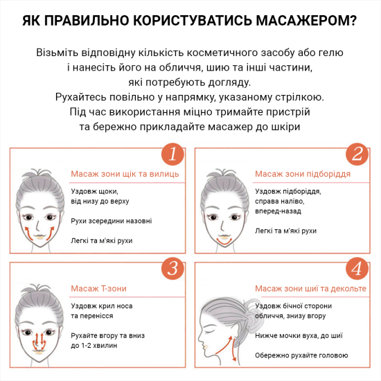 Мікрострумовий EMS масажер для обличчя AIMED Skin RF Lifting для фототерапії