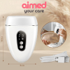 Мікрострумовий массажер  AIMED SkinLift Guasha Anti-Aging з функцією RF Lifting, Hot&Cold компресом, EMS та LED світлотерапією колір білий