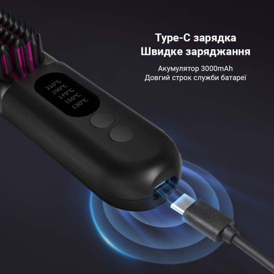 Беспроводной выравниватель для волос AIMED Hair Straightener Brush Wireless 