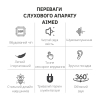 Слуховий апарат AIMED Hearing Aid Pro Series A21 з цифровим чіпом та завушними кріпленнями колір чорний