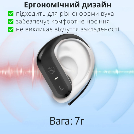 Слуховий апарат AIMED Hearing Aid Pro Series A21 з цифровим чіпом та завушними кріпленнями колір чорний