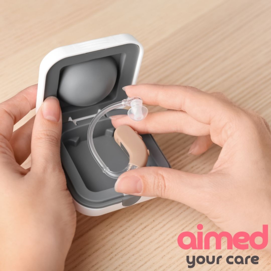 Слуховий апарат AIMED HEARING AID Pro бежевий