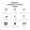 Слуховий апарат AIMED Hearing Aid Pro Series N08 з підключенням Bluetooth та кріпленням на шию колір чорний