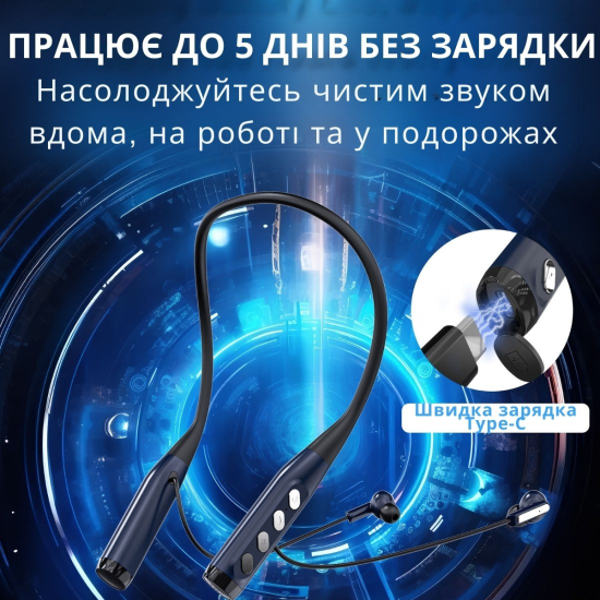 Слуховий апарат AIMED Hearing Aid Pro Series N08 з підключенням Bluetooth та кріпленням на шию колір чорний