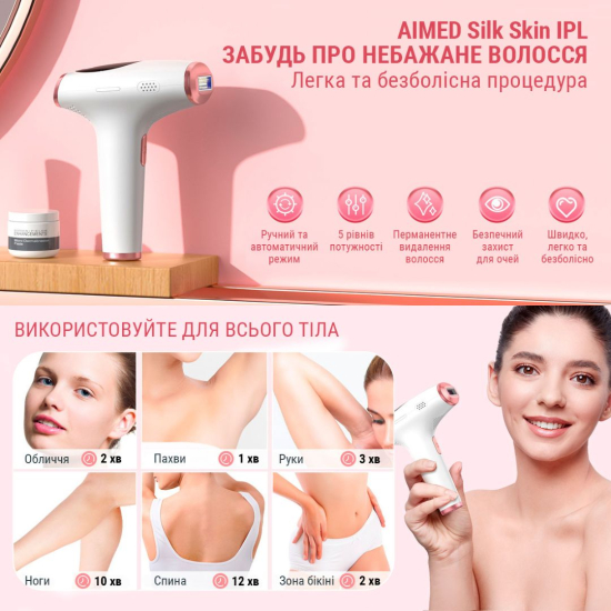 Фотоепілятор AIMED Silk Skin IPL Series колір білий