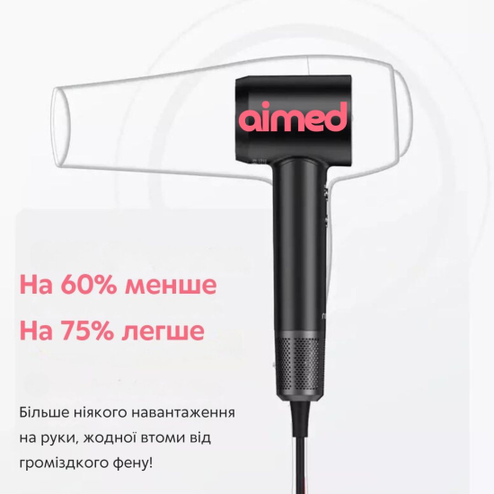 Фен стайлер AIMED Hair Master PRO з набором насадок рожевий