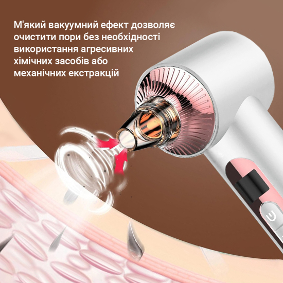Очищувач шкіри та пор AIMED Vision Pore Cleaner Hot&Cold вакуумний з камерою білий