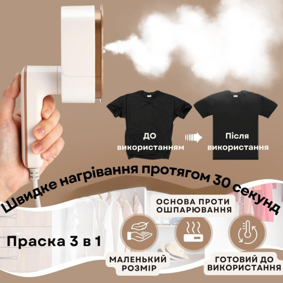Портативна праска для одягу AIMED Steam Master колір білий