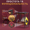 Стіл органайзер для вінілового програвача 112Pens з тримачем для платівок 2 яруси колір коричневий
