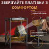 Стіл органайзер для вінілового програвача 112Pens з тримачем для платівок 2 яруси колір коричневий