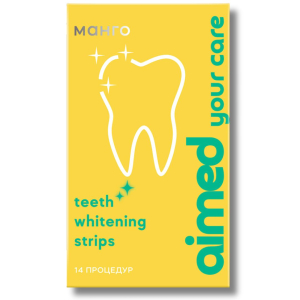 Відбілюючі смужки AIMED Teeth Whitening Strips 28 шт на 14 процедур смак манго