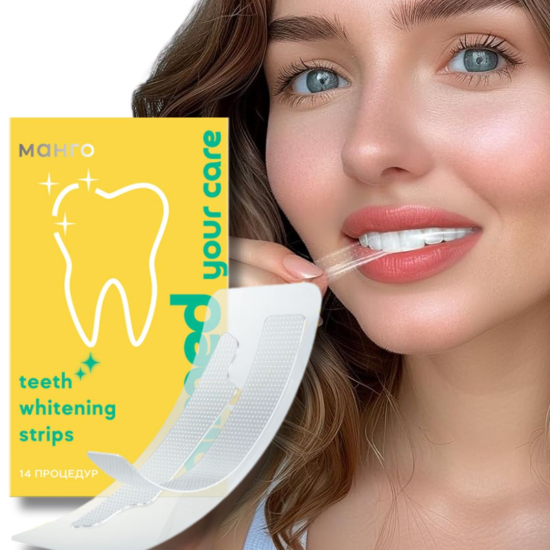 Відбілюючі смужки AIMED Teeth Whitening Strips 28 шт на 14 процедур смак манго