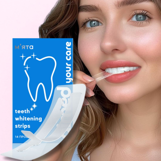 Відбілюючі смужки AIMED Teeth Whitening Strips 28 шт на 14 процедур смак мʼята