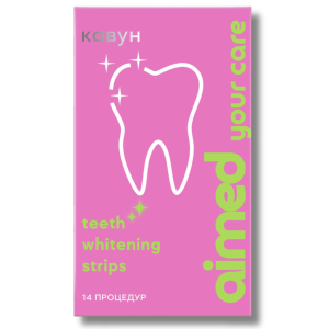 Відбілюючі смужки AIMED Teeth Whitening Strips 28 шт на 14 процедур смак кавун