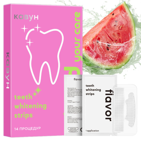 Отбеливающие полоски AIMED Teeth Whitening Strips 28 шт на 14 процедур вкус арбуз